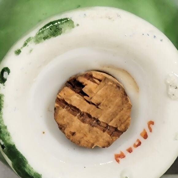 VTG Rose Bud Salt Pepper Shakers 1.5" Blue Green Japan Floral Ceramic Flowers - Picture 9 of 15